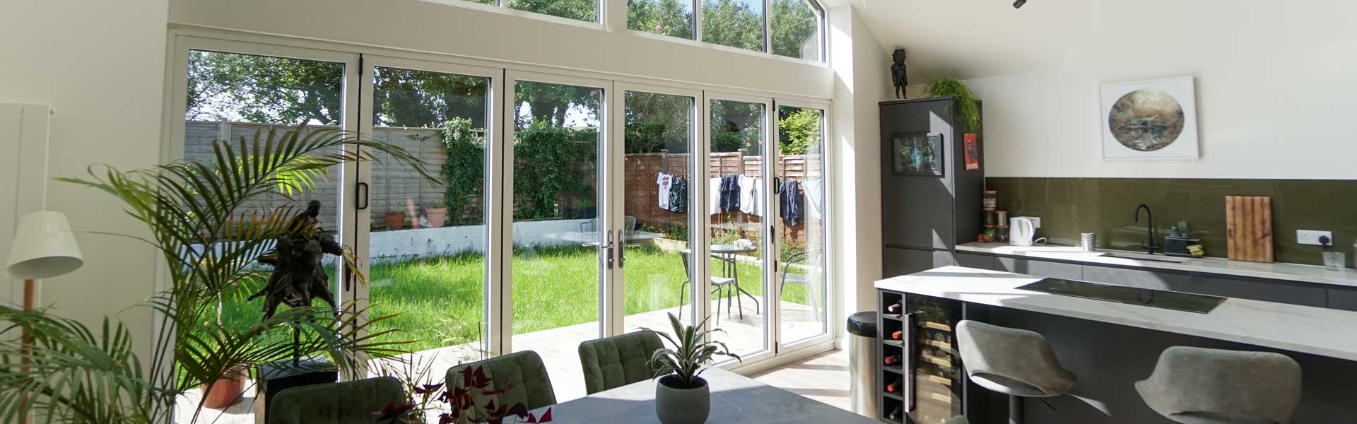 Aluminium Bi-Fold & Sliding Door in Kitchen Area