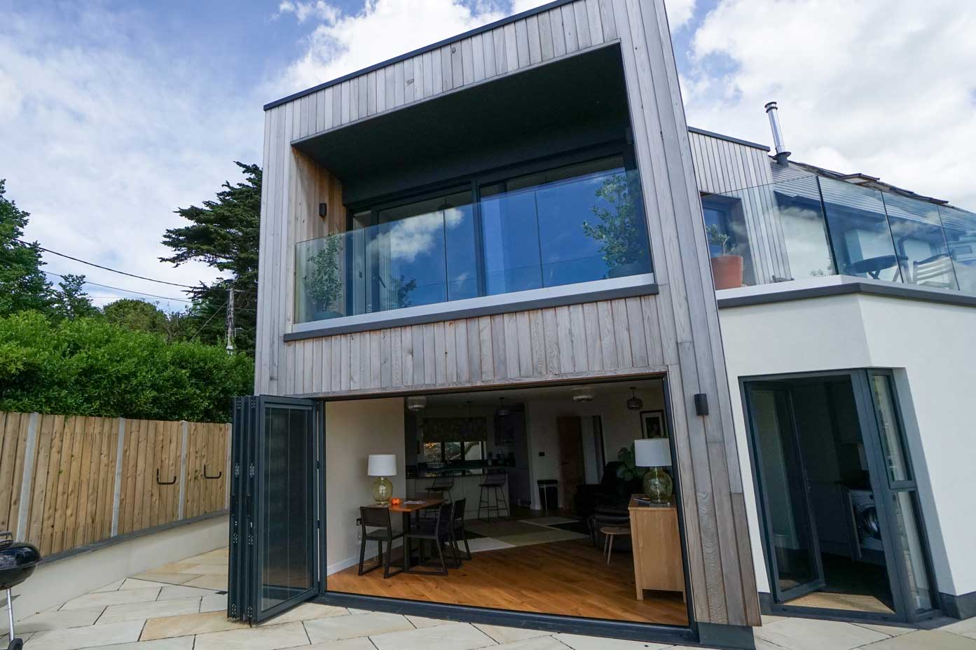 Aluminium Doors opening out onto an outdoor living area