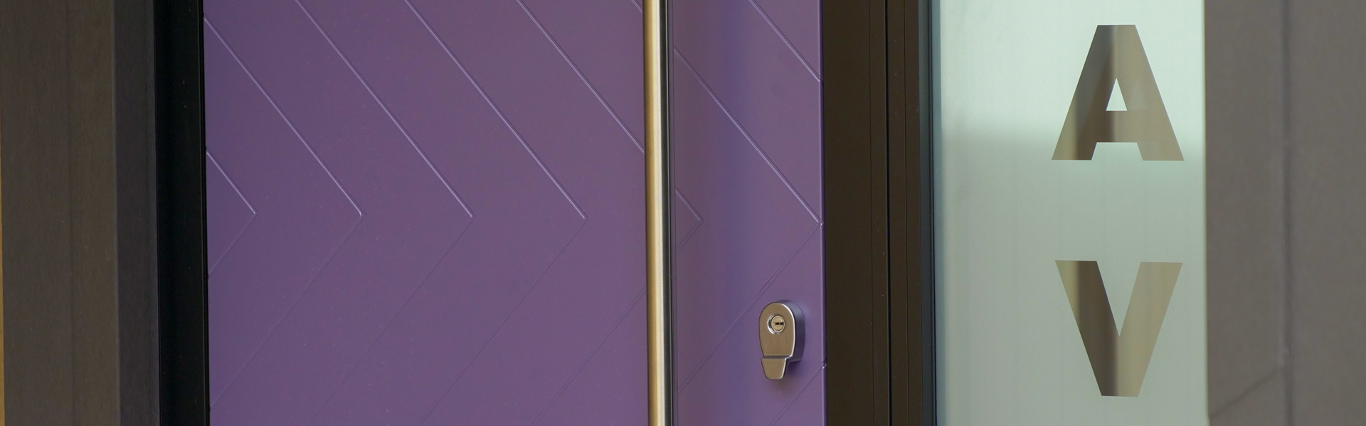 Purple coloured Desinger Front Door