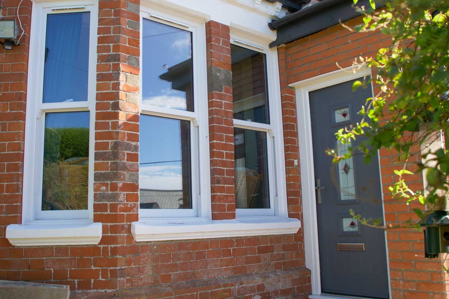 Grey coloured uPVC Door