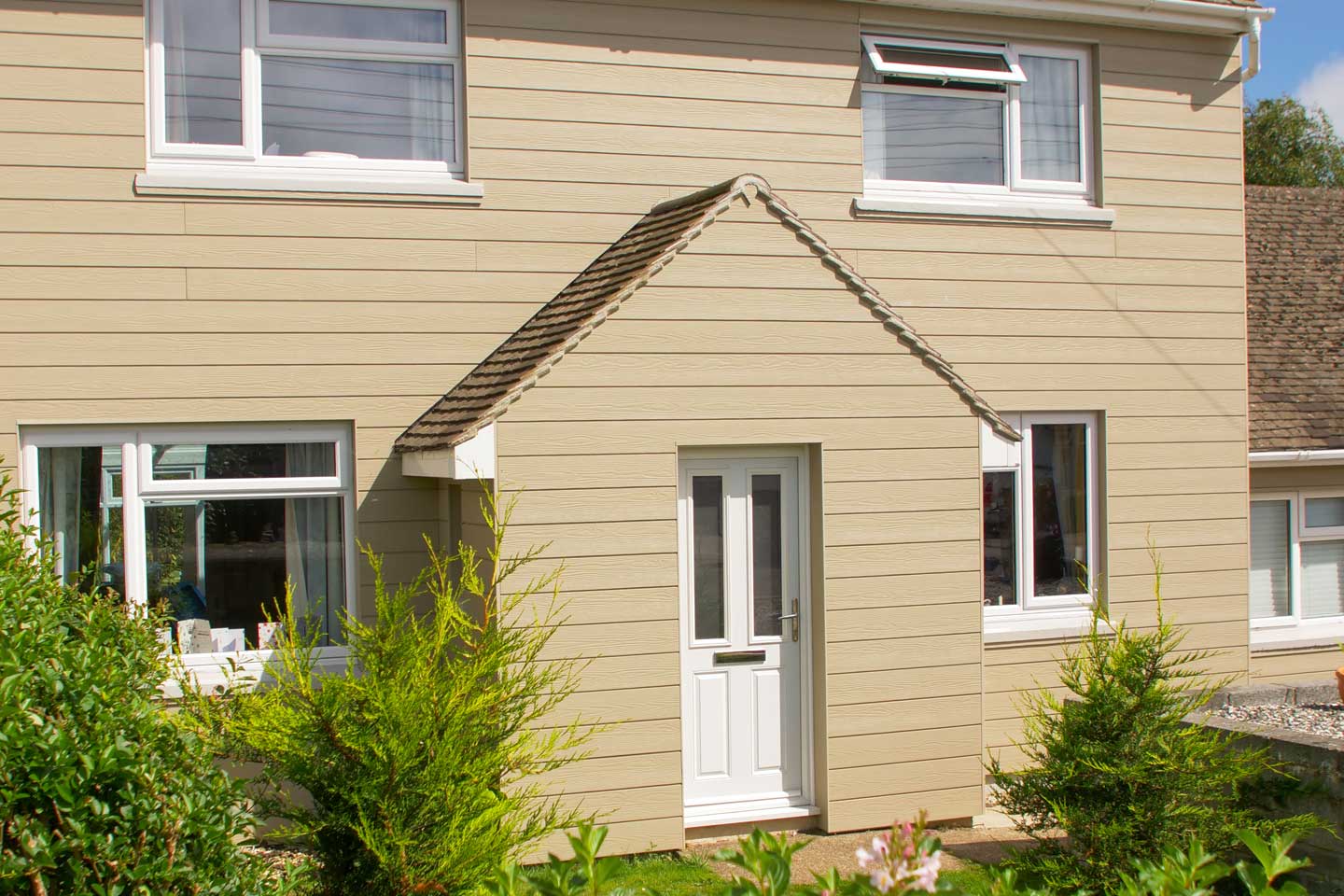 White uPVC Door in a cream coloured home