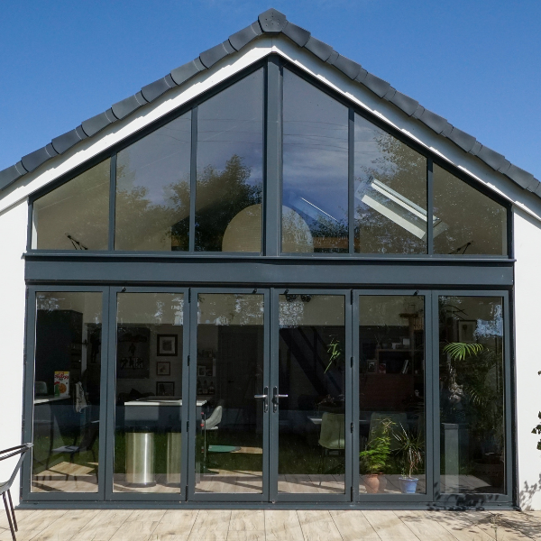 Closed Aluminium Bifold Doors Exterior