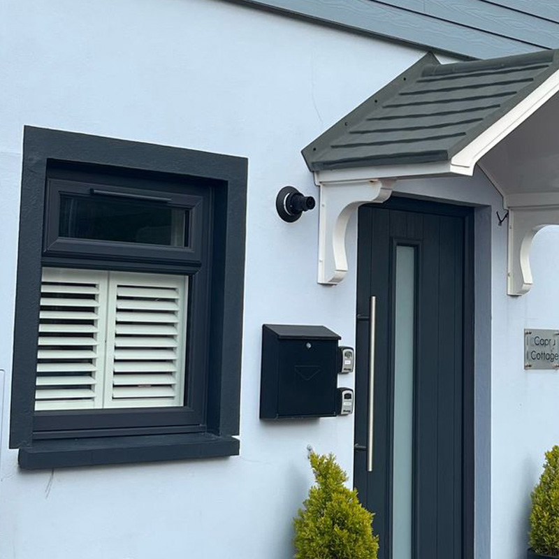 Dark grey coloured Aluminium Composite Door