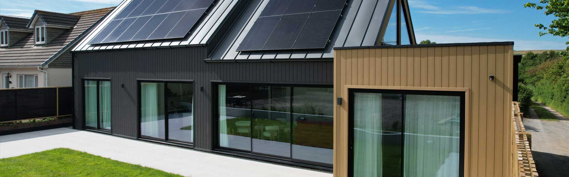 Fitted Smarts aluminium windows and Visoglide slimline sliding patio doors