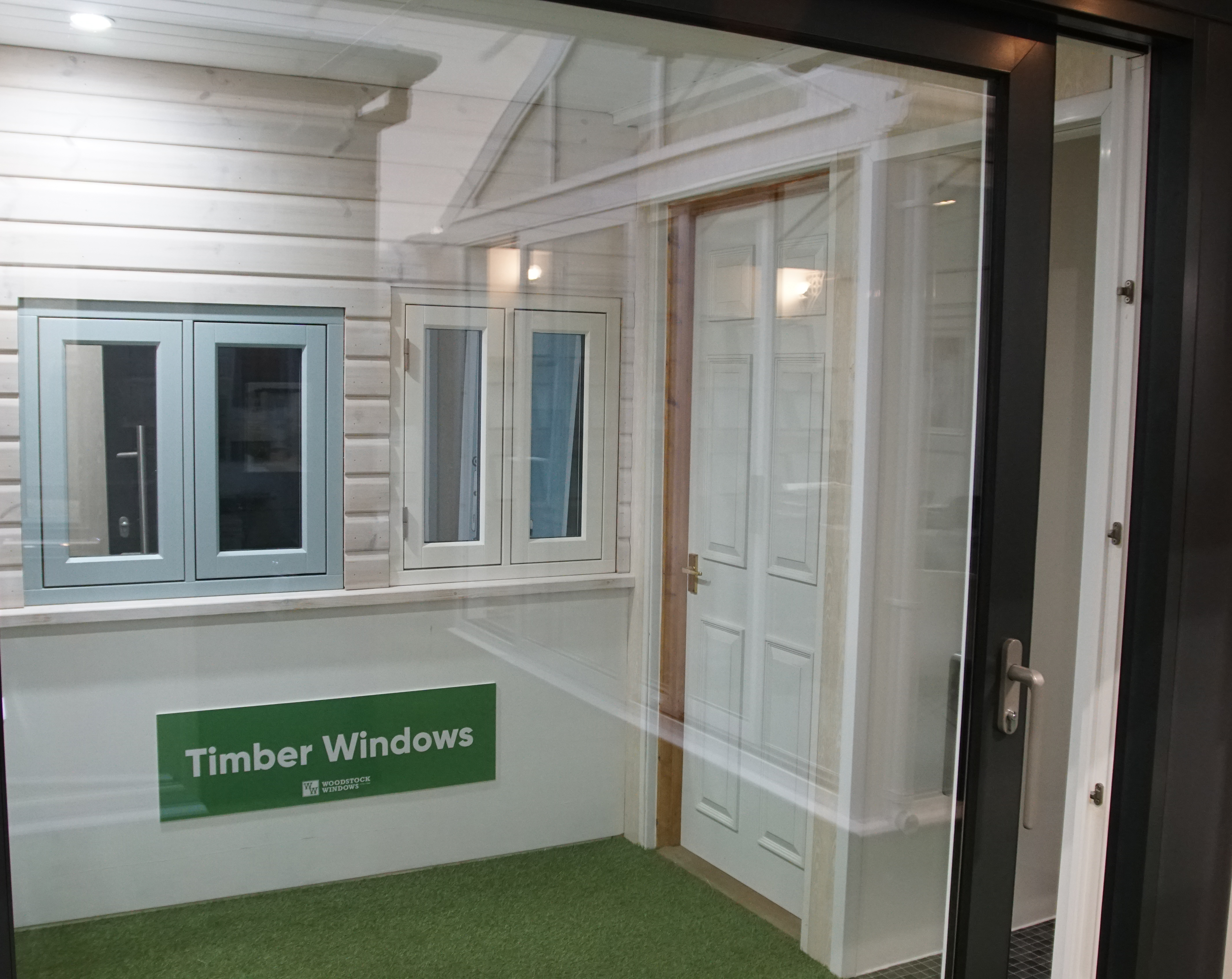Timber Windows & Patio Door display at our North Devon Showroom