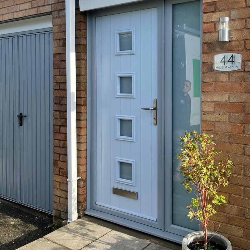 White & grey coloured Endurance Composite Door