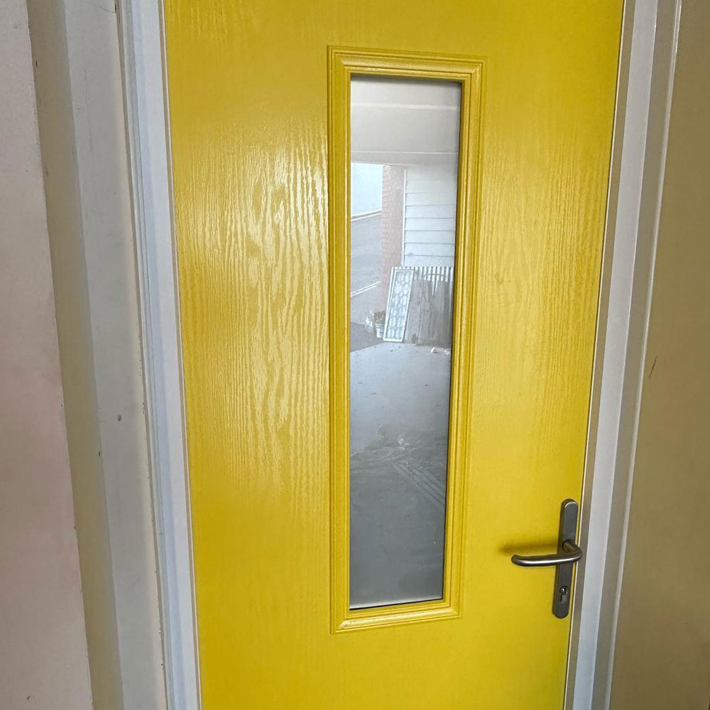 Yellow coloured Fire Rated Door