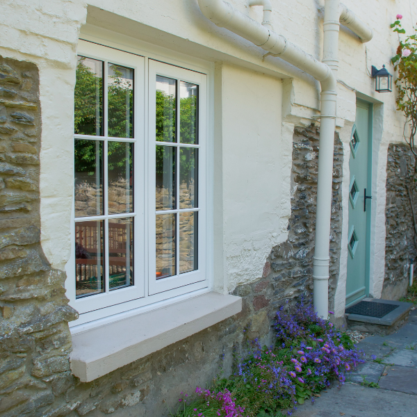 Flush Casement Windows on Cottage