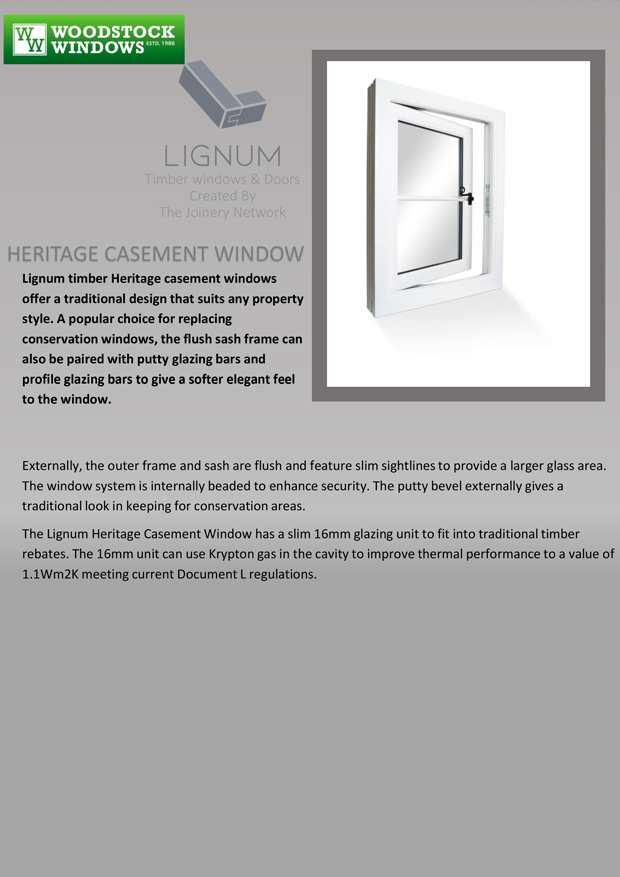 Heritage Casement Window information