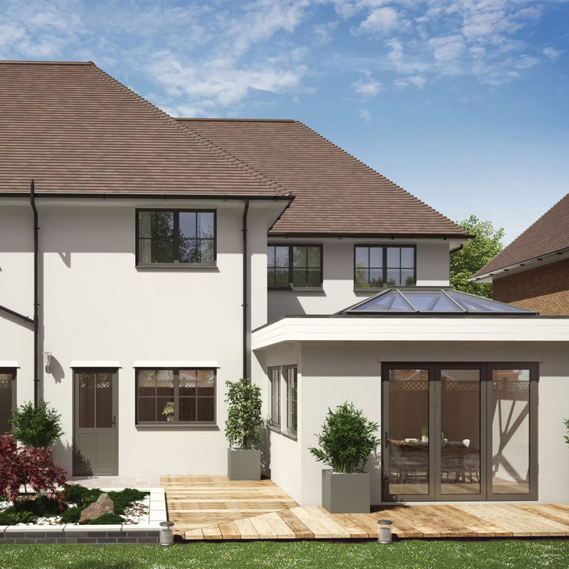 Natural colour Residential Aluminium Door