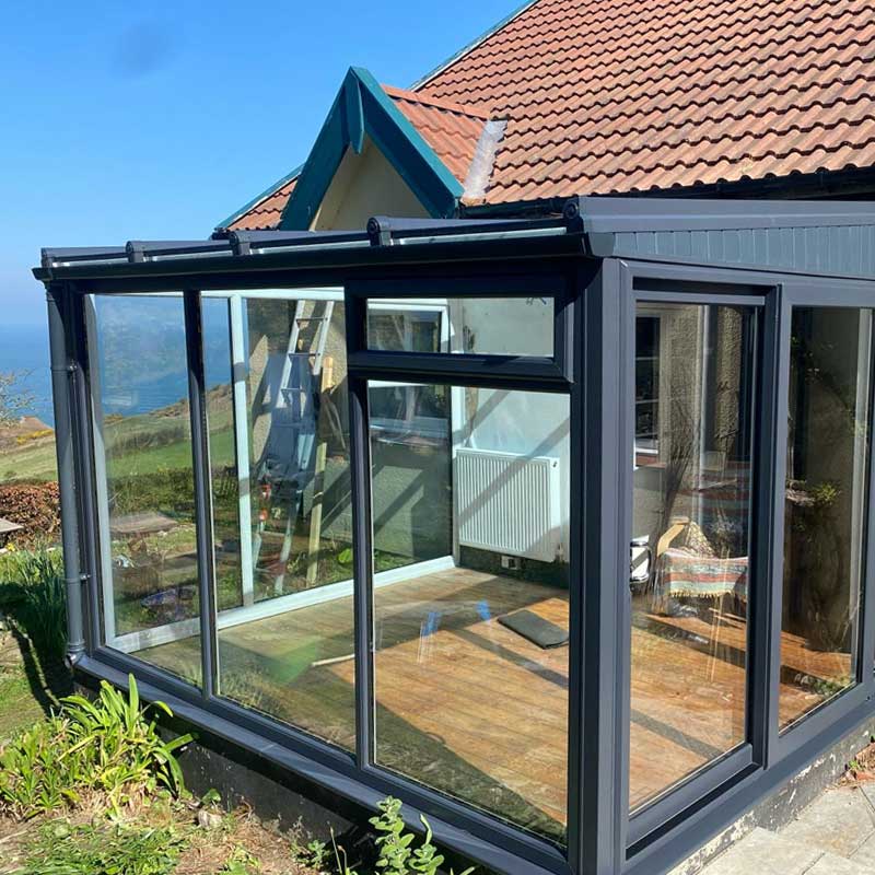 uPVC Conservatory fitted with excellent sea views