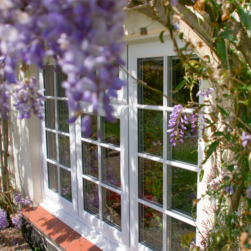 White coloured upvc windows fitted to a home
