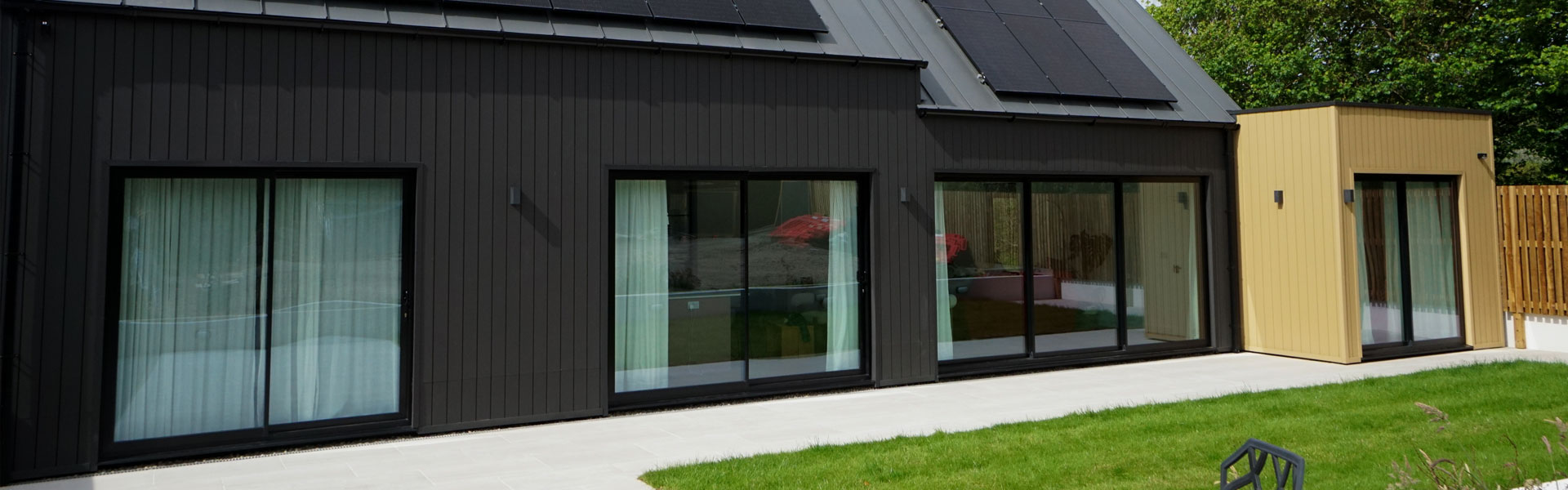 Visoglide slimline patio doors fitted to the rear of a home
