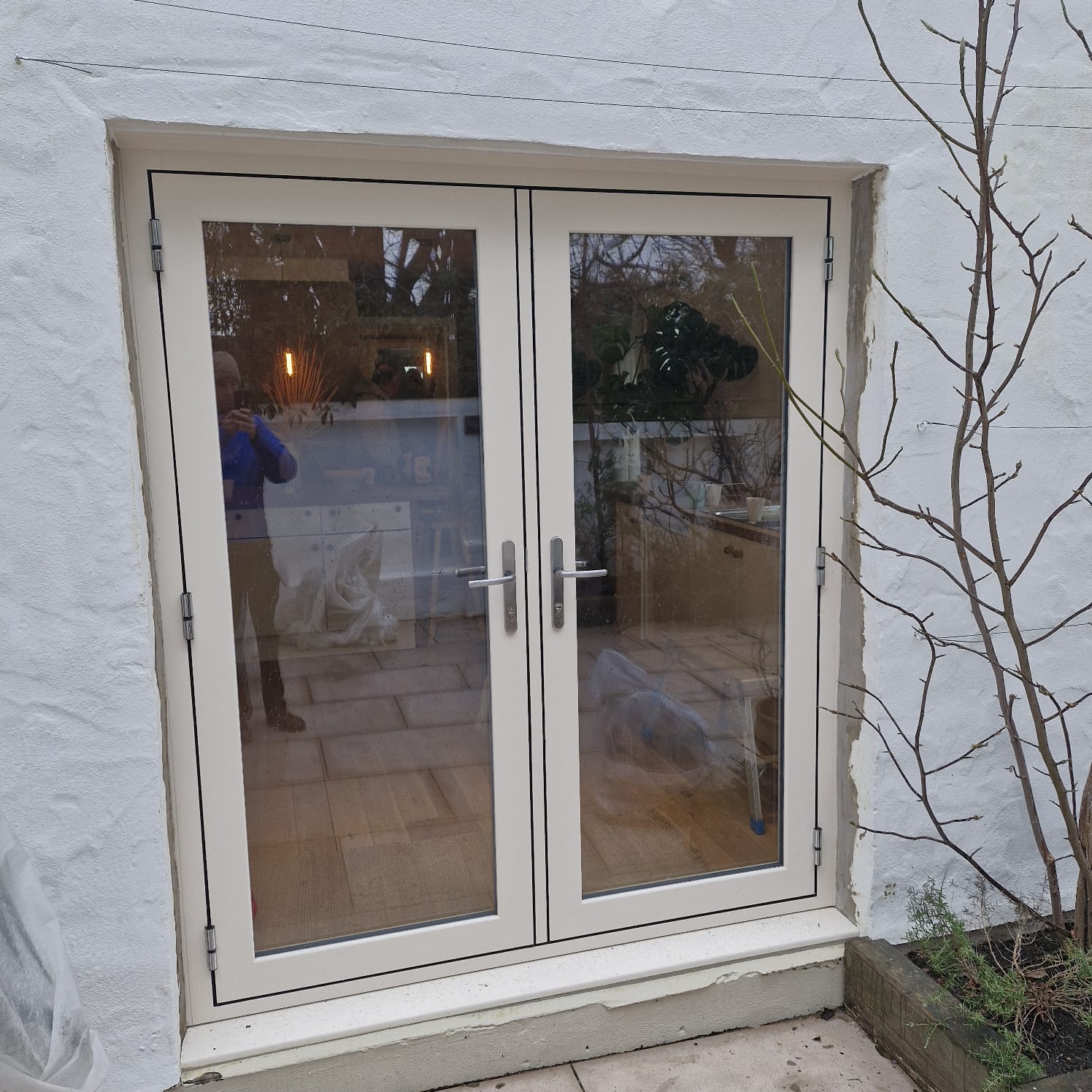 White Wooden Door against white wall
