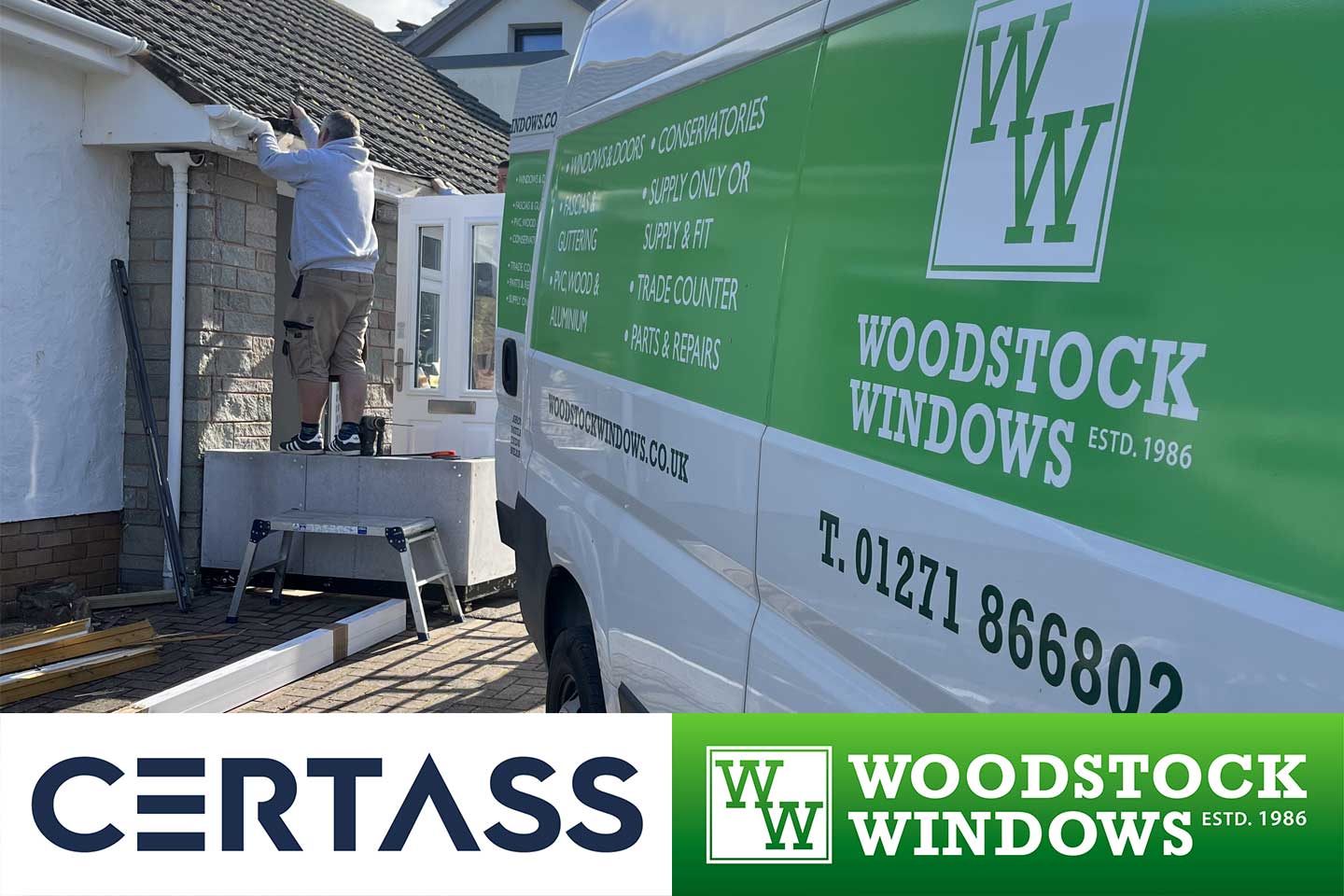 Woodstock Windows staff member working on site