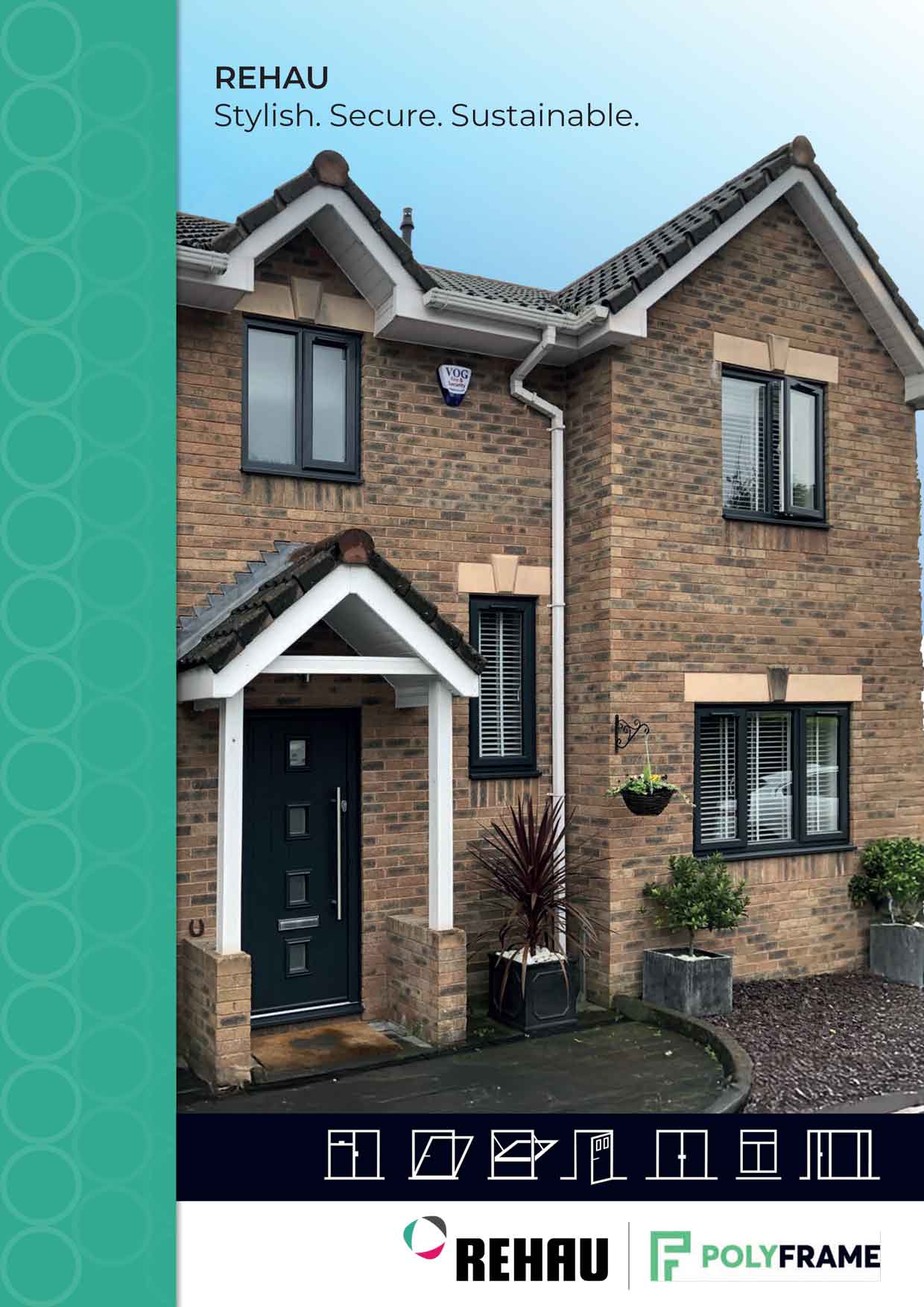 Front cover of the Polyframe REHAU Brochure