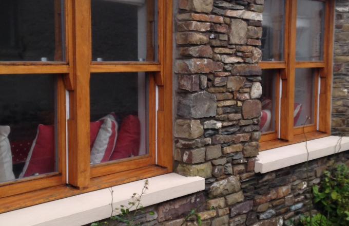 Casement style wooden windows in North Devon