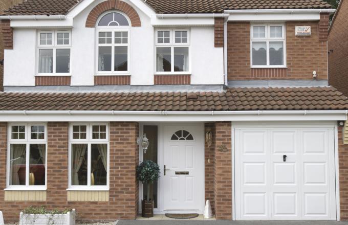 Sash windows with wood frames