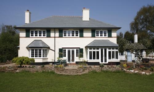 Bay windows on an old house