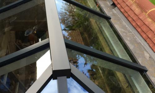 Lantern Skylight with a blue interior