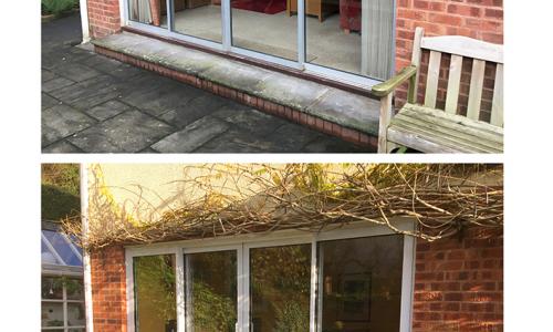 replacement aluminium patio doors before and after