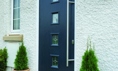 external composite door in blue