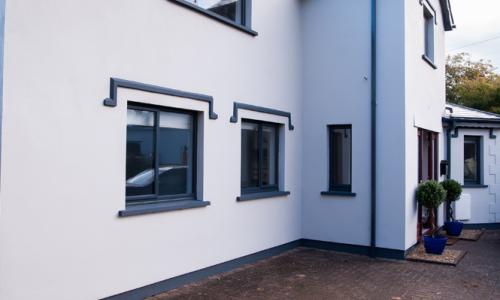 Exterior of house in North Devon with aluminium windows 