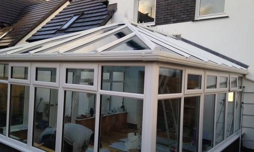 Finished lean to conservatory