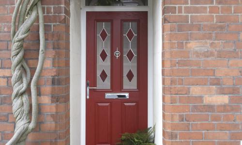 external door in red