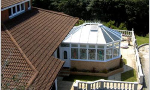 Arial view of North Devon conservatory