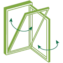 Sash windows with different frame sizes