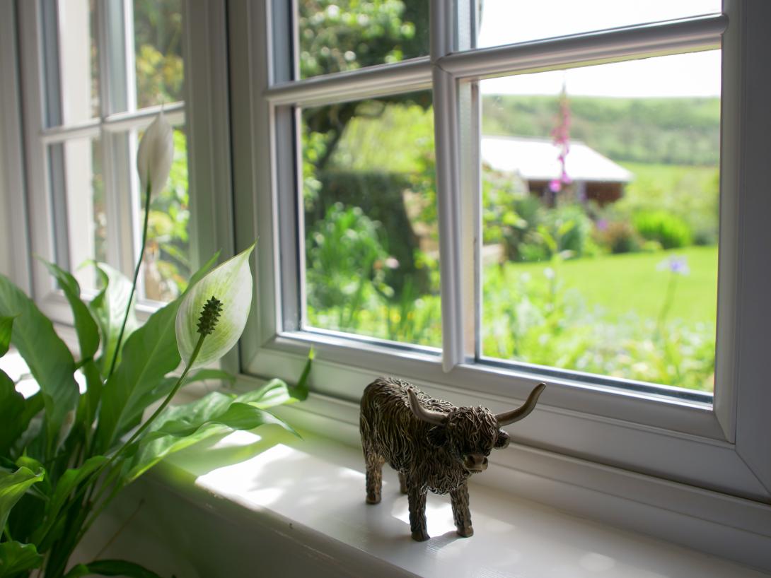 French casement windows view from inside