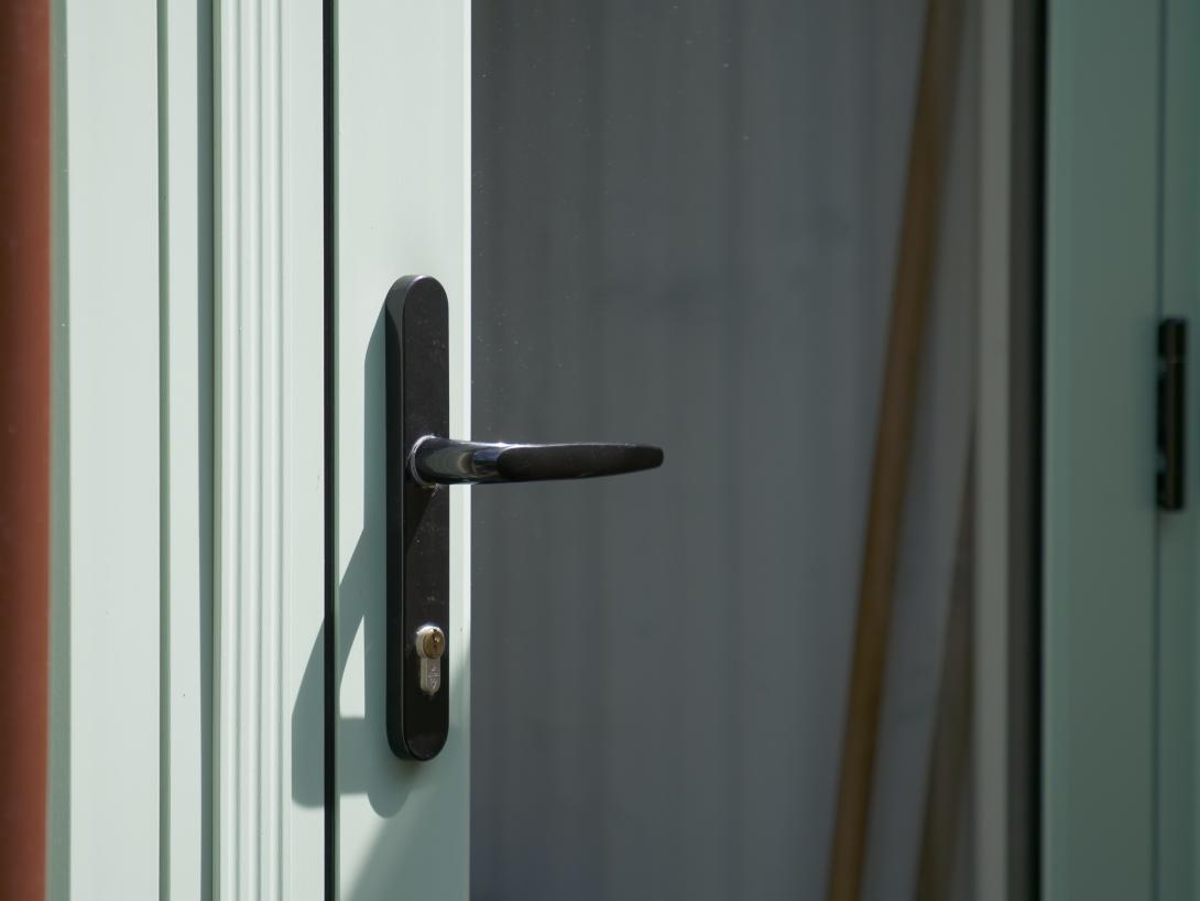 Door furniture at Pludd Cottage fitted by Woodstock Windows