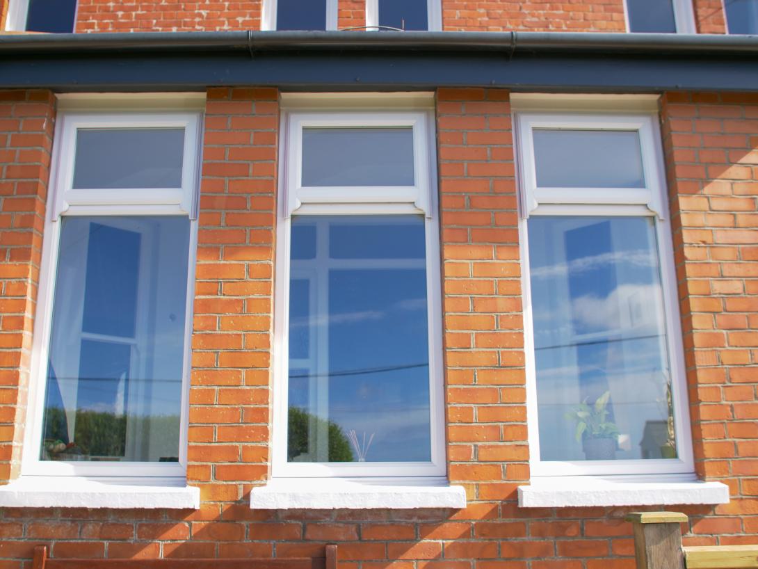 White coloured uPVC windows