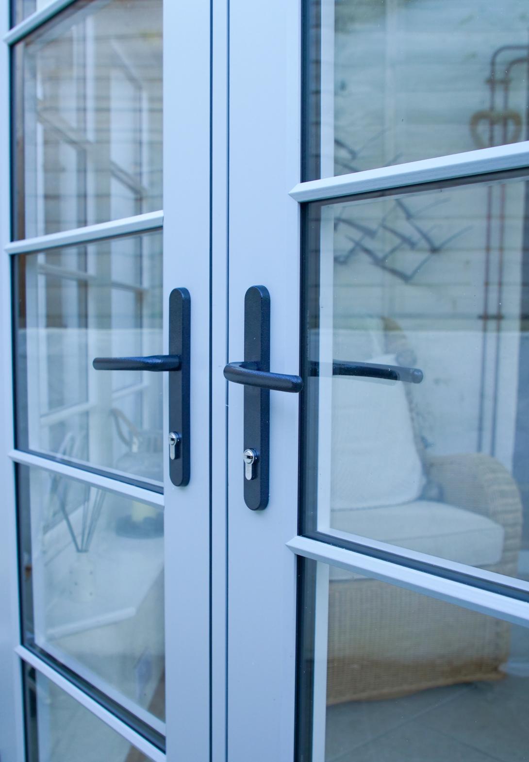 French doors fitted to a conservatory